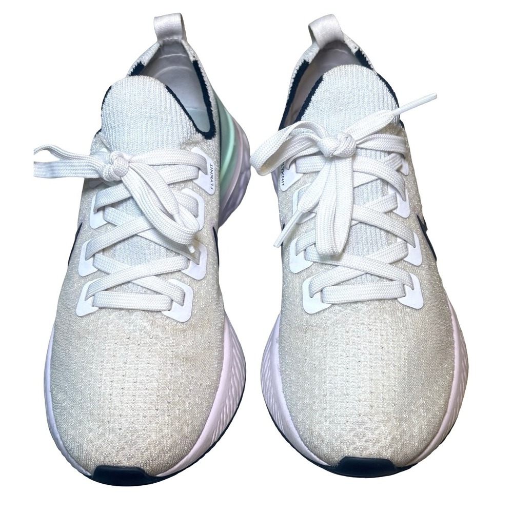 Nike React Infinity Run Flyknit Womens 6.5 White Pistachio Pink CD4372-100 - Picture 3 of 8